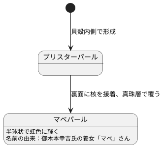 ブリスターパールからマベパールへ