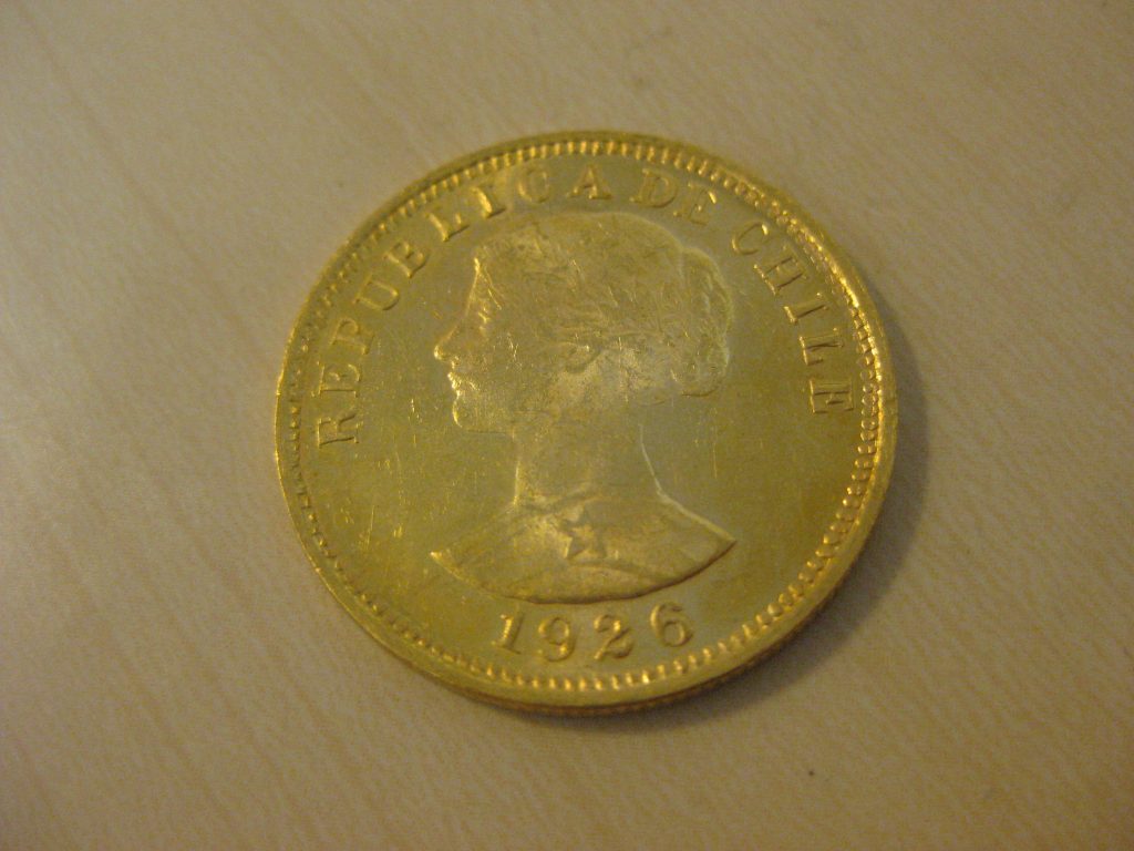 チリ　50ペソ金貨